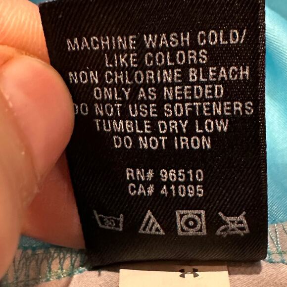 Under Armour Mens Size 40 Turquoise Polyester Unlined Swim Trunks - Picture 5 of 6